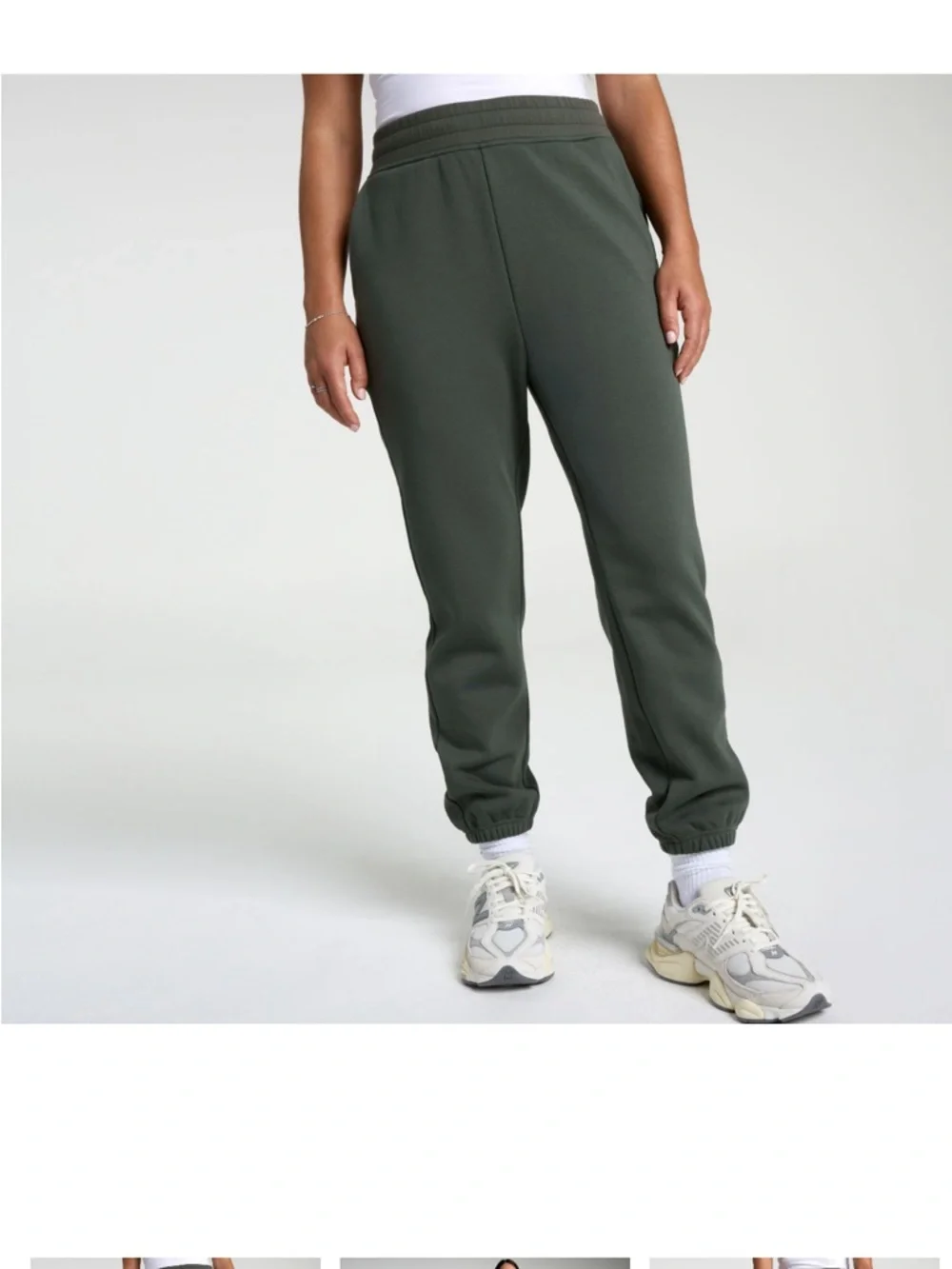 CALIA women’s Soft Scuba Fleece Cinch Jogger sweatpants Ivy Green Size M NEW
